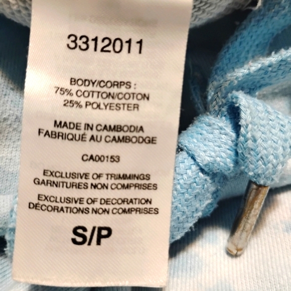 Champion | Woman's Blue Tie-Dye Sky Lazy Drawstring Shorts | Size Small - Picture 6 of 9